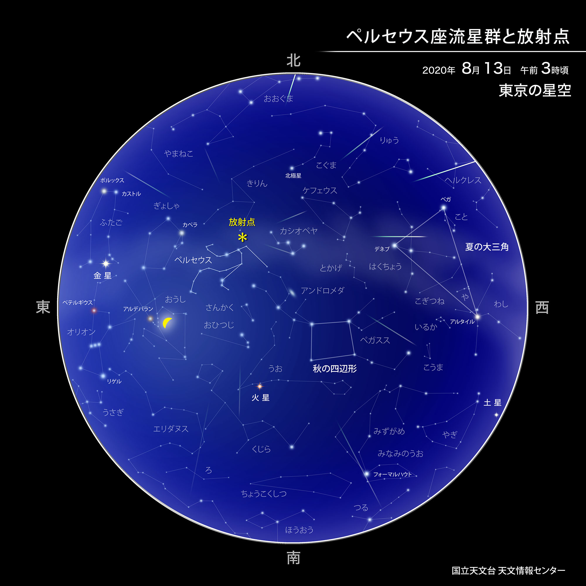 ペルセウス座流星群が極大（2020年8月） | 国立天文台(NAOJ)