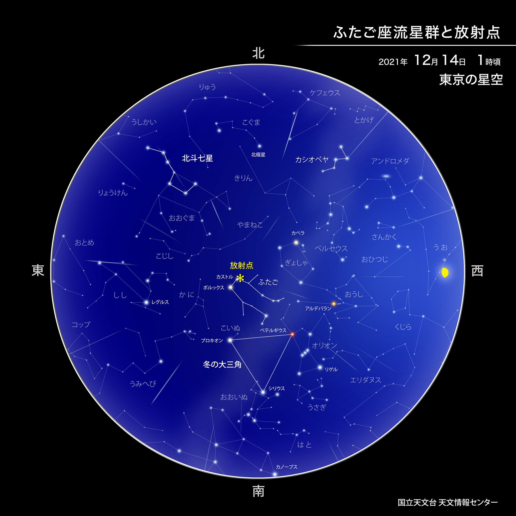 ふたご座流星群が極大（2021年12月） | 国立天文台(NAOJ)