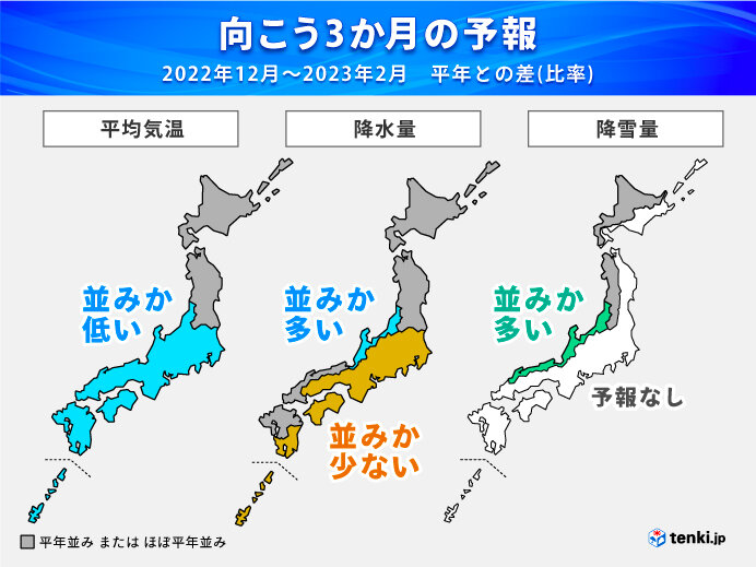 3か月予報「寒い冬」　日本海側は「大雪」に警戒　太平洋側は「低温・乾燥」(気象予報士 石榑　亜紀子)