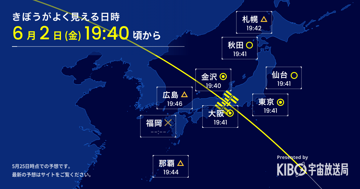 「きぼう」日本実験棟/ISSを見よう 2023/6/2