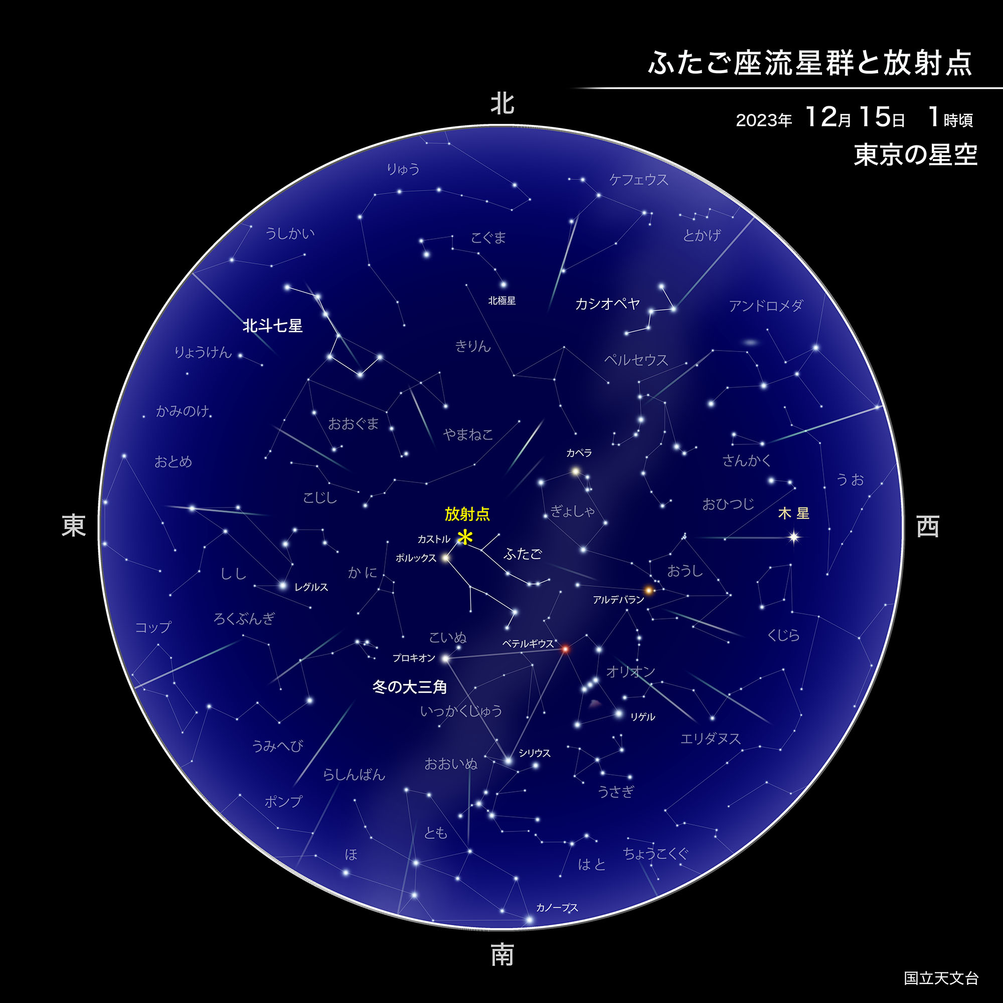 ふたご座流星群が極大（2023年12月） | 国立天文台(NAOJ)