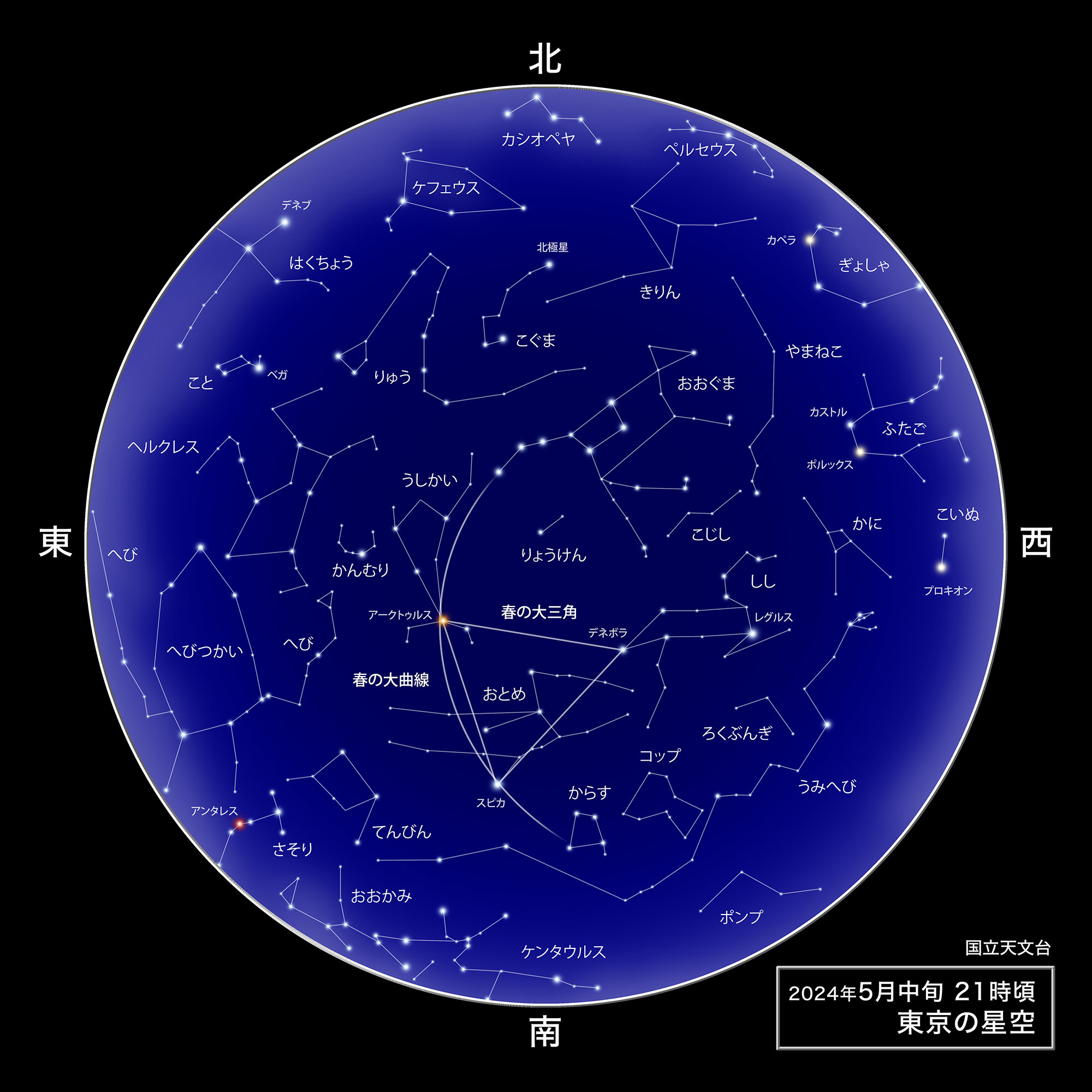 東京の星空・カレンダー・惑星（2024年5月） | 国立天文台(NAOJ)