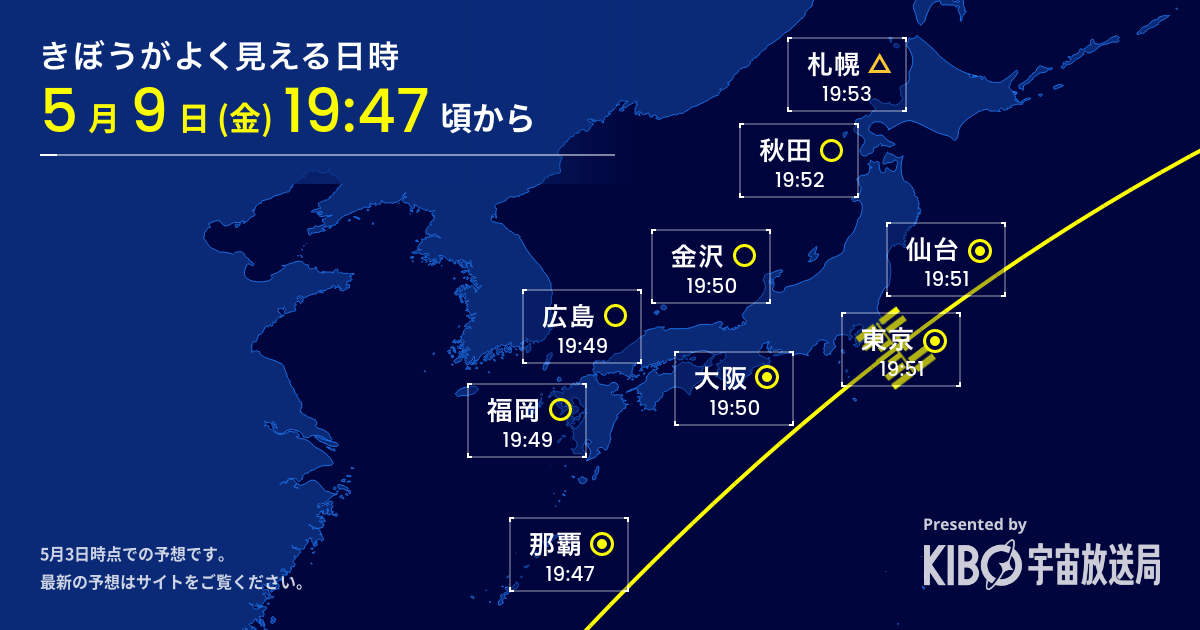 2025-5-9 きぼうがよく見える日