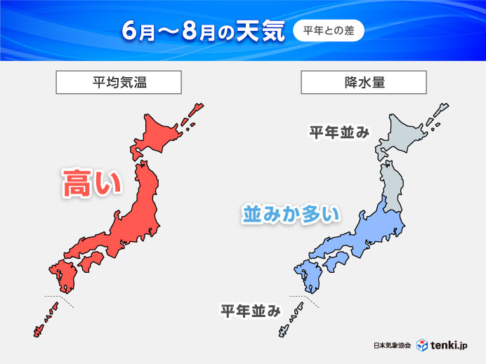 この夏も全国的に猛暑に警戒　梅雨前線が活発となり大雨のおそれ　3か月予報(気象予報士 福冨　里香) - tenki.jp