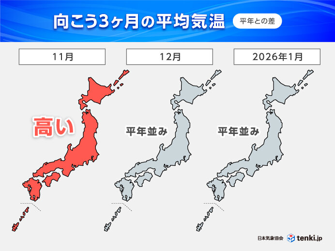 12月から一気に冬の寒さか　冬型の気圧配置が強まり 日本海側で雪多く　3か月予報(気象予報士 吉田　友海 2025年10月21日) - 日本気象協会 tenki.jp